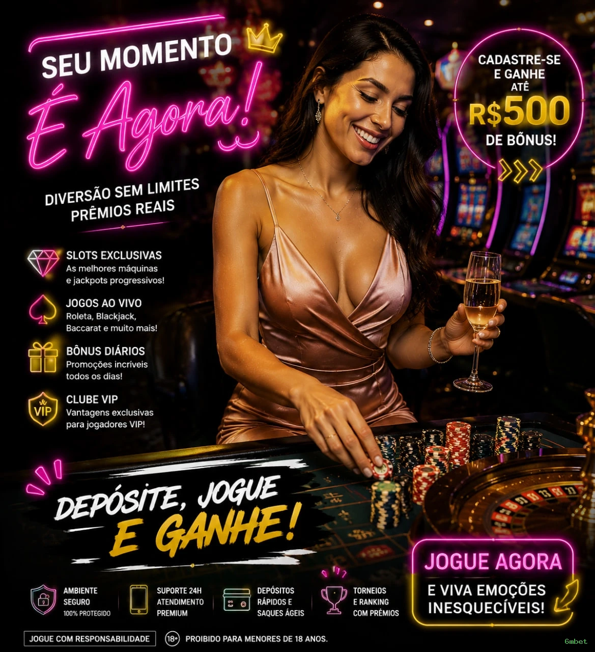 Bônus boas-vindas 6mbet R$100